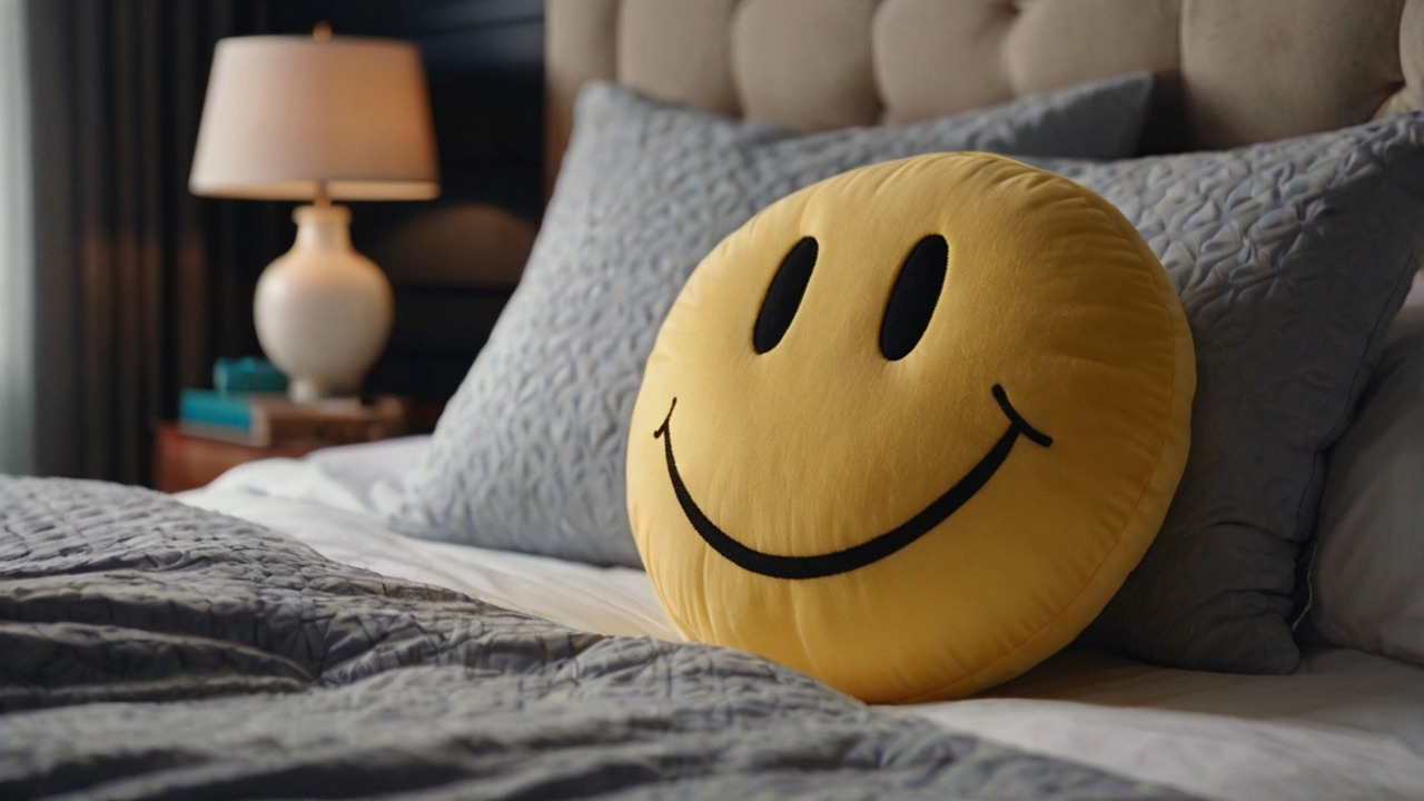 Leonardo_Kino_XL_smiley_pillow_on_the_bed_in_the_bedroom_0 - Phase Today - Lucid Dreaming and Sleep Paralysis News